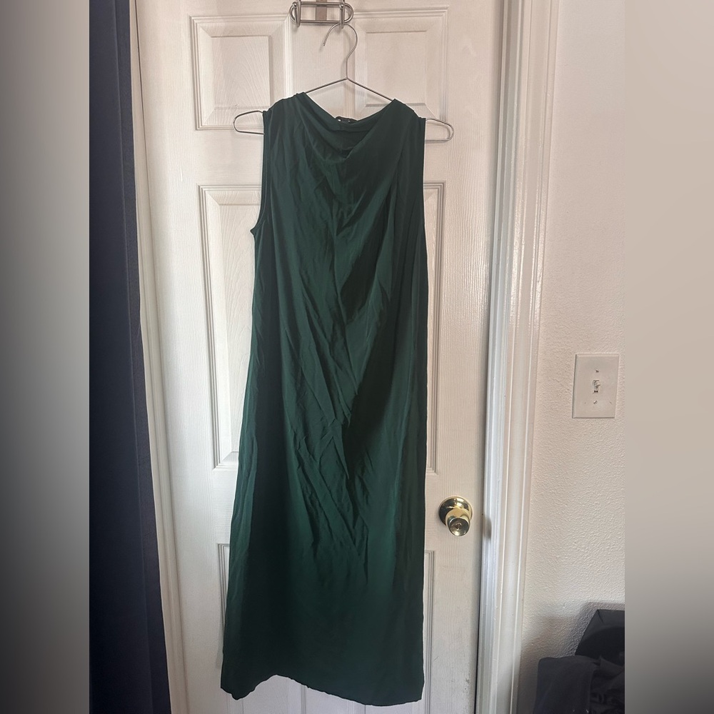 COS Green Cowl Neck Sheath Maxi Dress